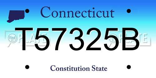 T57325B Connecticut License Plate