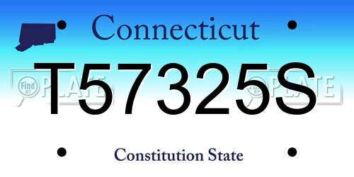 T57325S Connecticut License Plate