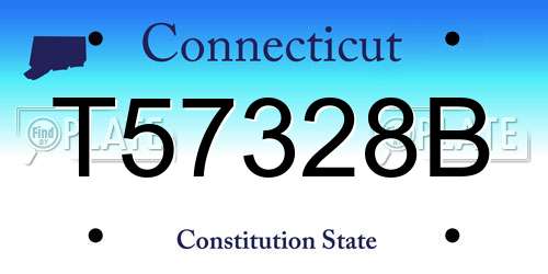 T57328B Connecticut License Plate