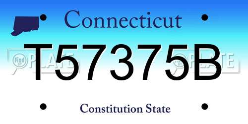 T57375B Connecticut License Plate