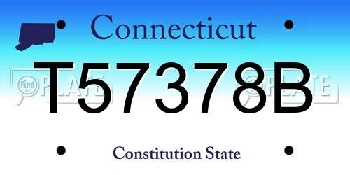 T57378B Connecticut License Plate