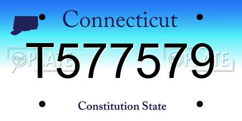 T577579 Connecticut License Plate