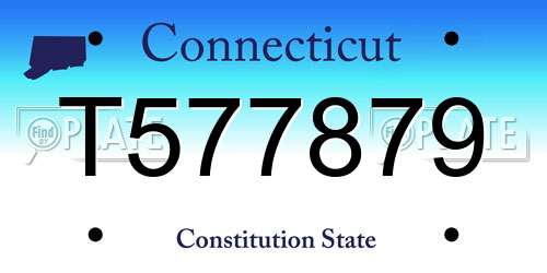 T577879 Connecticut License Plate