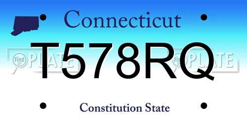 T578RQ Connecticut License Plate