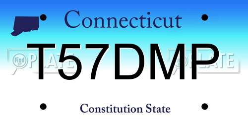T57DMP Connecticut License Plate