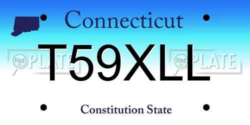 T59XLL Connecticut License Plate