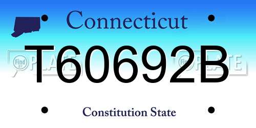 T60692B Connecticut License Plate