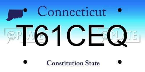 T61CEQ Connecticut License Plate