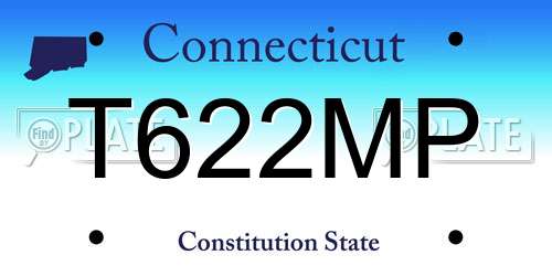 T622MP Connecticut License Plate
