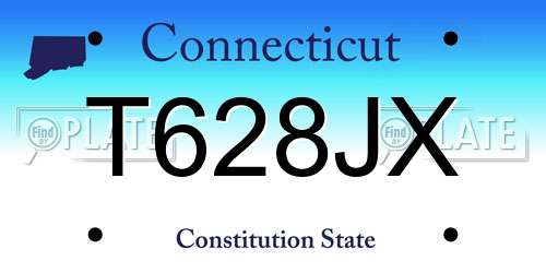 T628JX Connecticut License Plate
