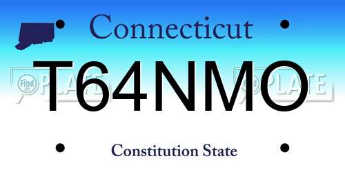 T64NMO Connecticut License Plate