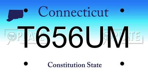 T656UM Connecticut License Plate