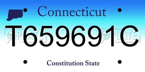 T659691C Connecticut License Plate
