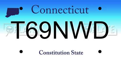 T69NWD Connecticut License Plate