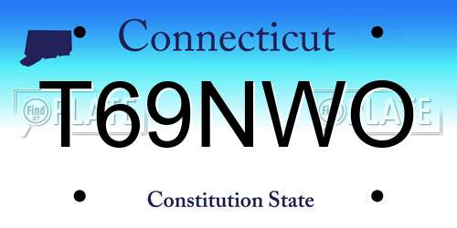 T69NWO Connecticut License Plate