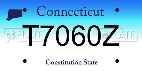T7060Z Connecticut License Plate