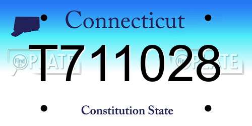 T711028 Connecticut License Plate