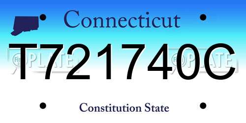 T721740C Connecticut License Plate