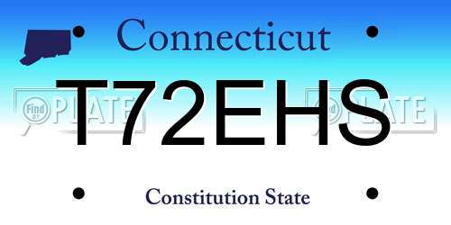 T72EHS Connecticut License Plate