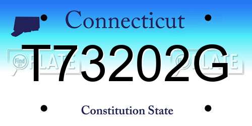 T73202G Connecticut License Plate