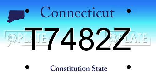 T7482Z Connecticut License Plate