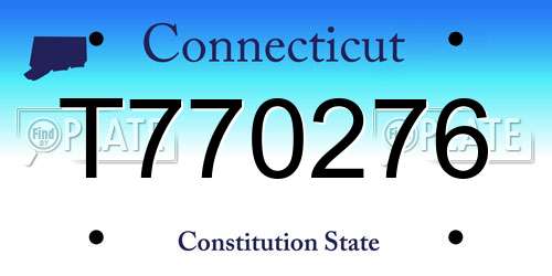 T770276 Connecticut License Plate