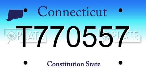 T770557 Connecticut License Plate