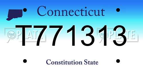 T771313 Connecticut License Plate