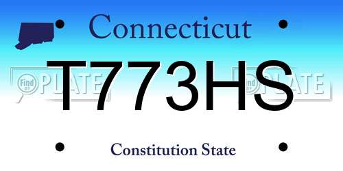 T773HS Connecticut License Plate