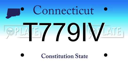 T779IV Connecticut License Plate
