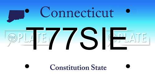 T77SIE Connecticut License Plate