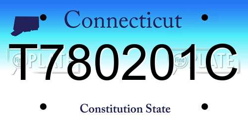 T780201C Connecticut License Plate