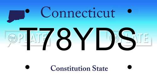 T78YDS Connecticut License Plate