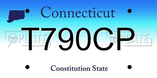 T790CP Connecticut License Plate