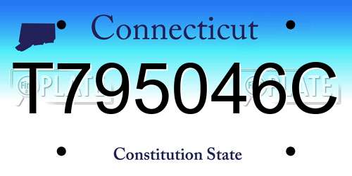 T795046C Connecticut License Plate