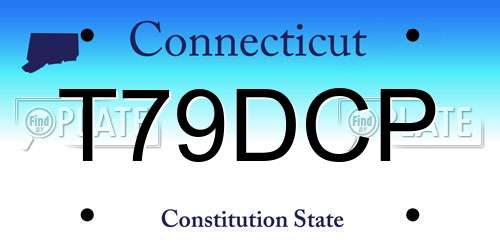 T79DCP Connecticut License Plate