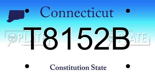 T8152B Connecticut License Plate