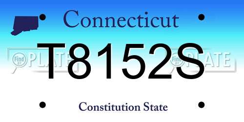 T8152S Connecticut License Plate
