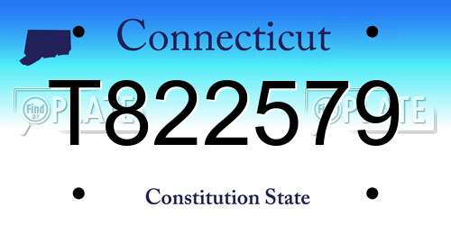 T822579 Connecticut License Plate