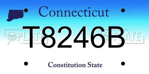 T8246B Connecticut License Plate