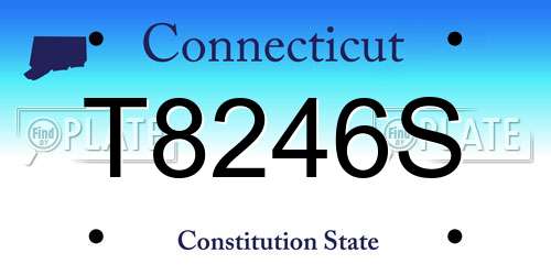 T8246S Connecticut License Plate