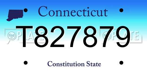 T827879 Connecticut License Plate