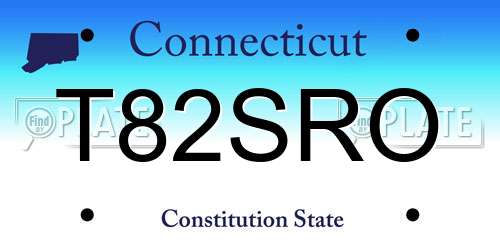 T82SRO Connecticut License Plate