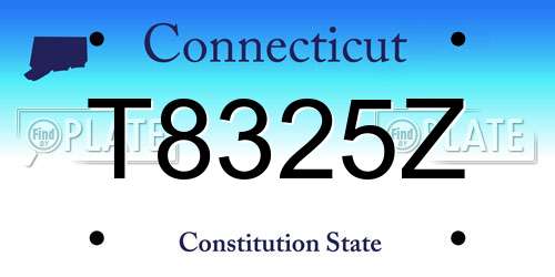 T8325Z Connecticut License Plate