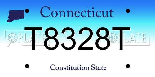 T8328T Connecticut License Plate