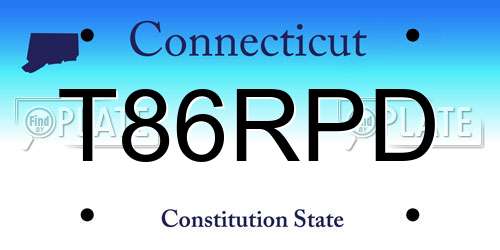 T86RPD Connecticut License Plate