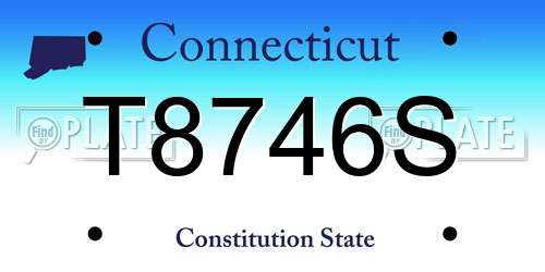 T8746S Connecticut License Plate