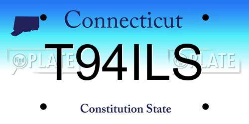T94ILS Connecticut License Plate