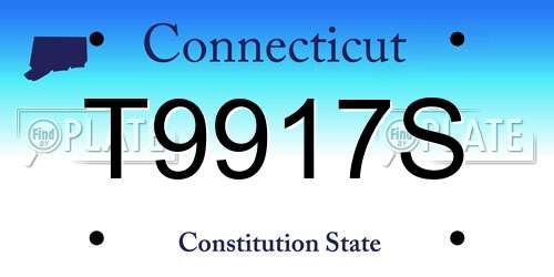 T9917S Connecticut License Plate