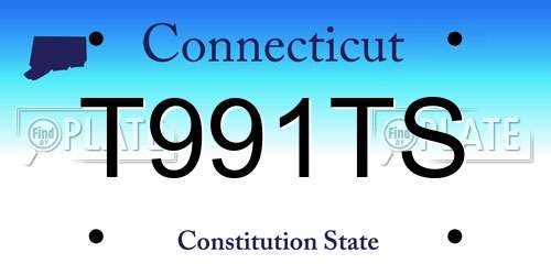 T991TS Connecticut License Plate
